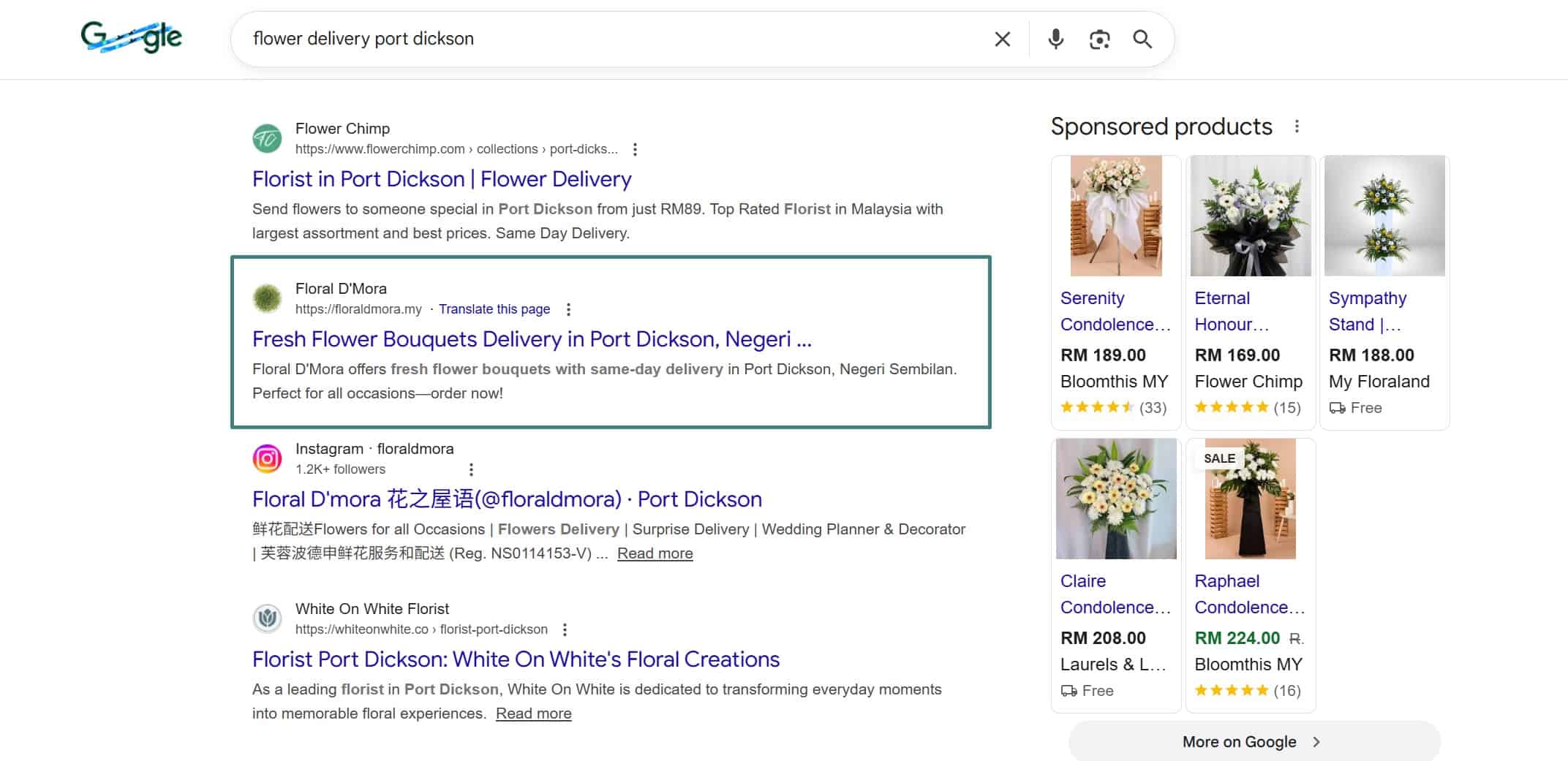 flower shop port dickson