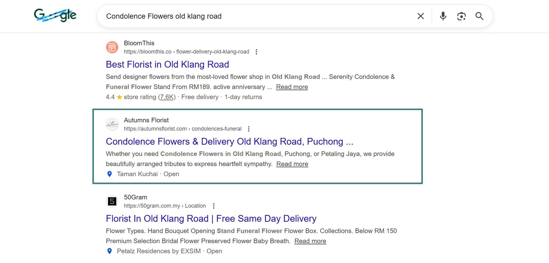 flower shop website design seo