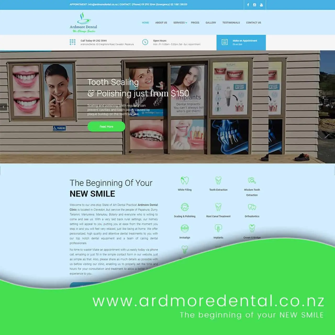 ardmore dental clinic website