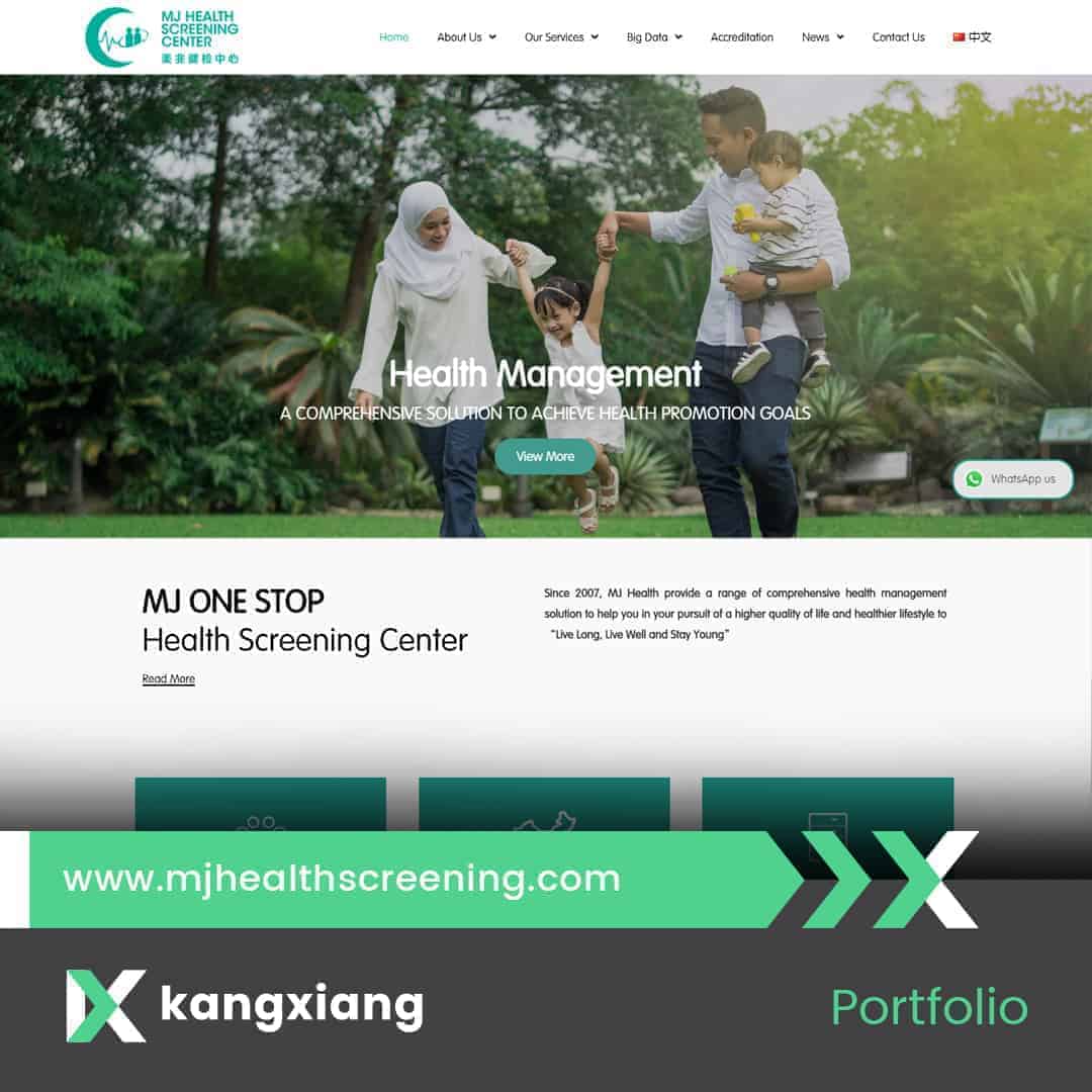 mj health web portfolio