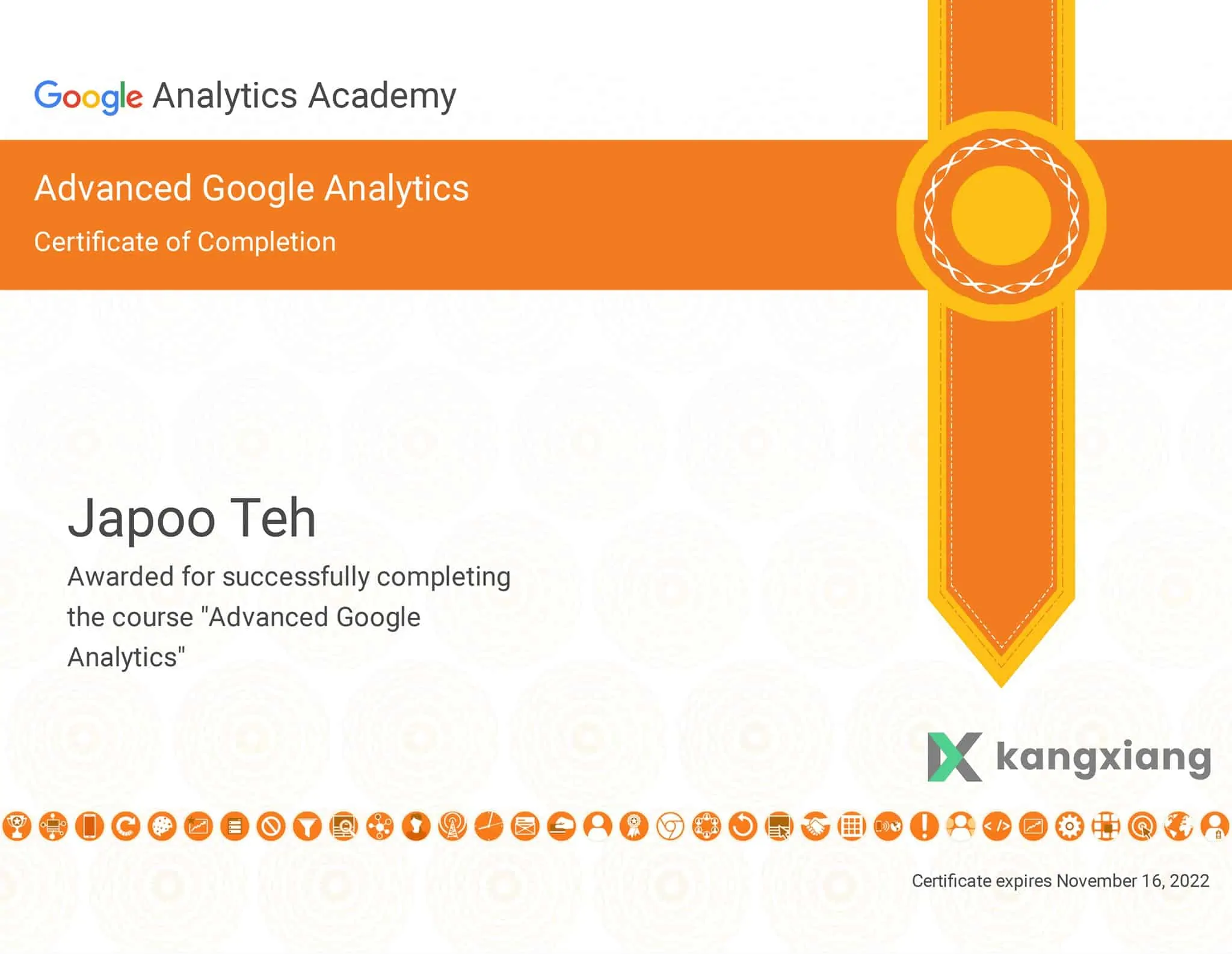 google analytics certification advanced