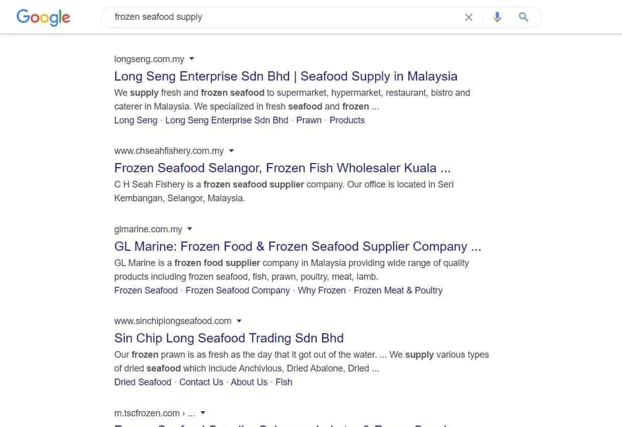 frozen seafood supply sep ranking