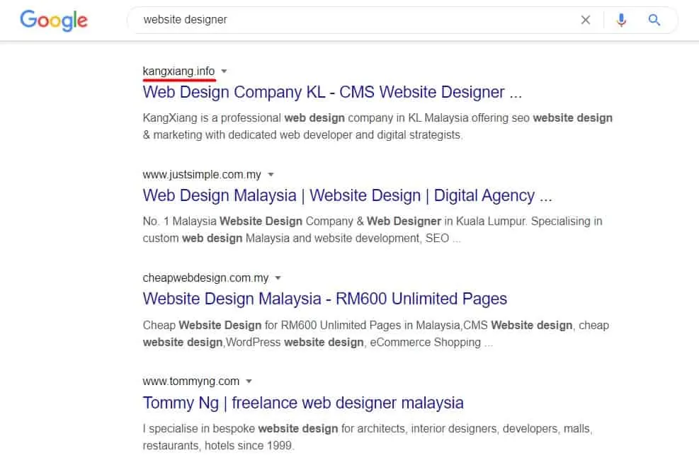 website design search 4