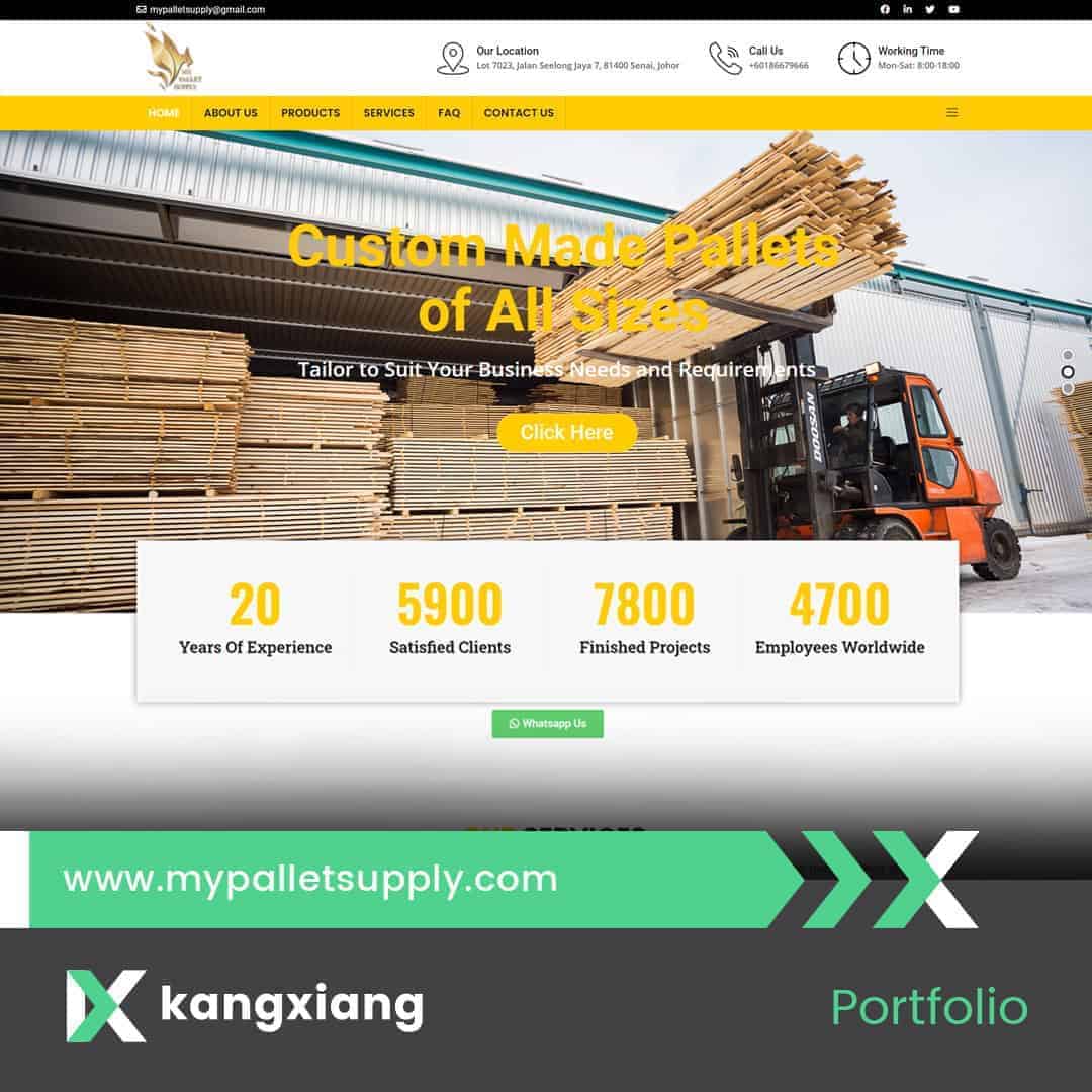 mypalletsupply website design 2020