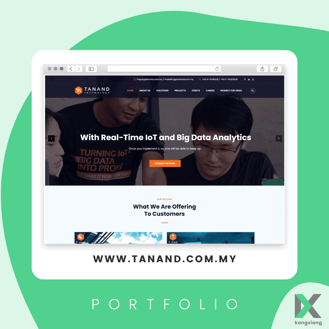 tanand website design by malaysian SEO company