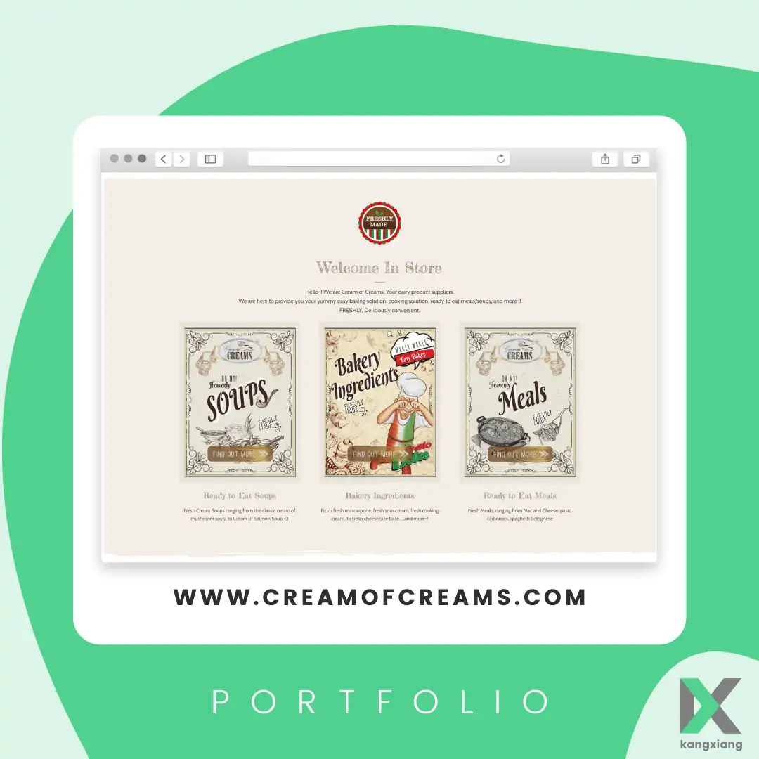 Cream of Creams website