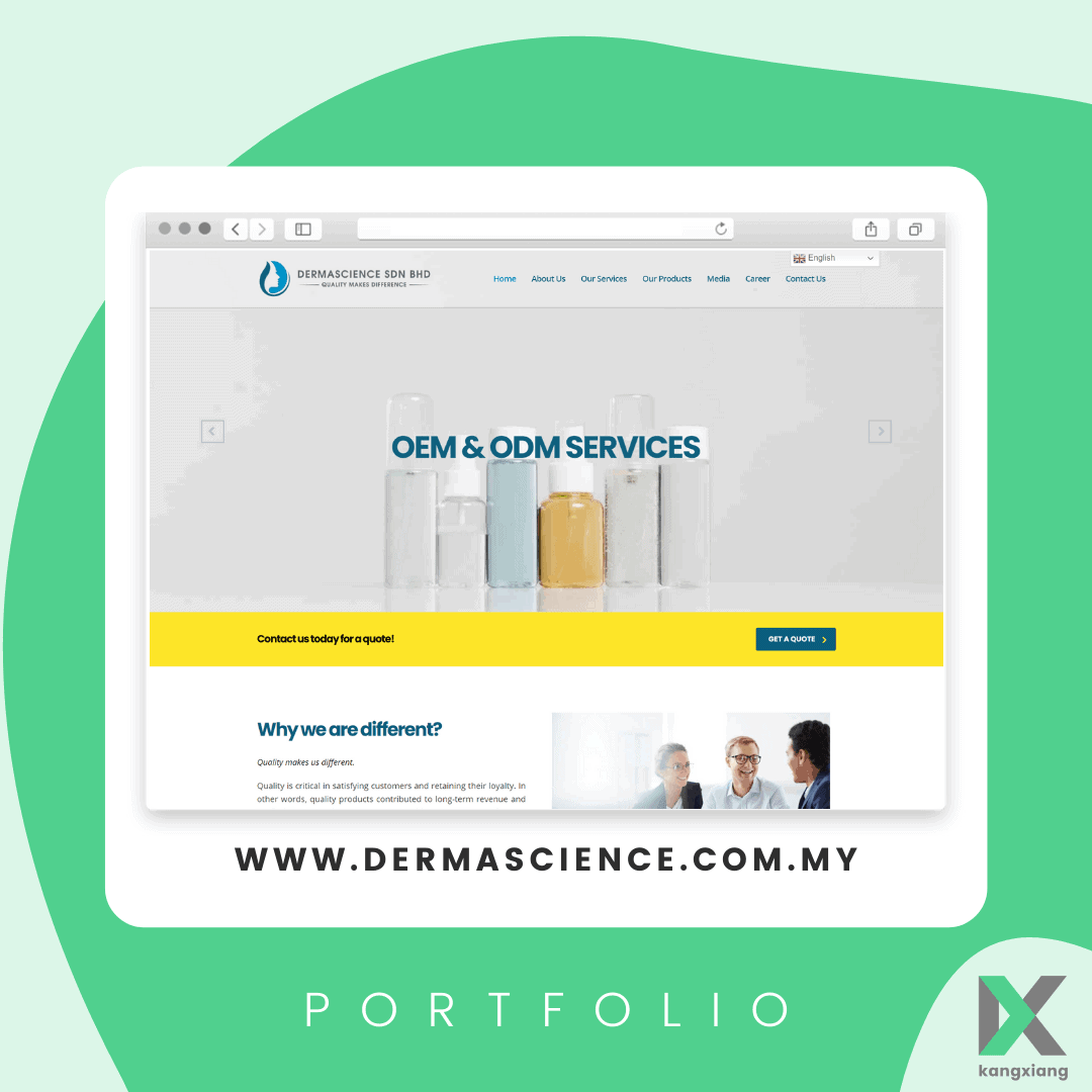 Dermascience SDN BHD website