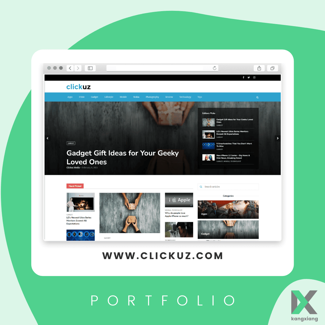 Clickuz Website Portfolio 2021