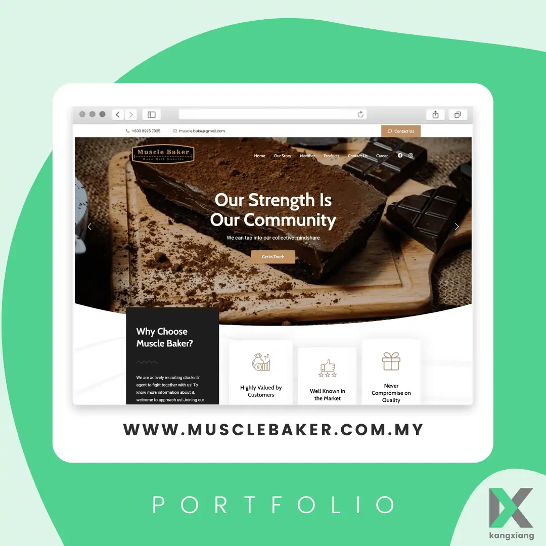 Muscle Baker Website Design Malaysia