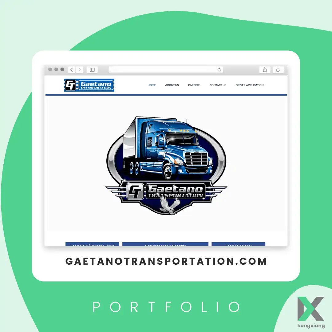 Gaetano Transportation website design
