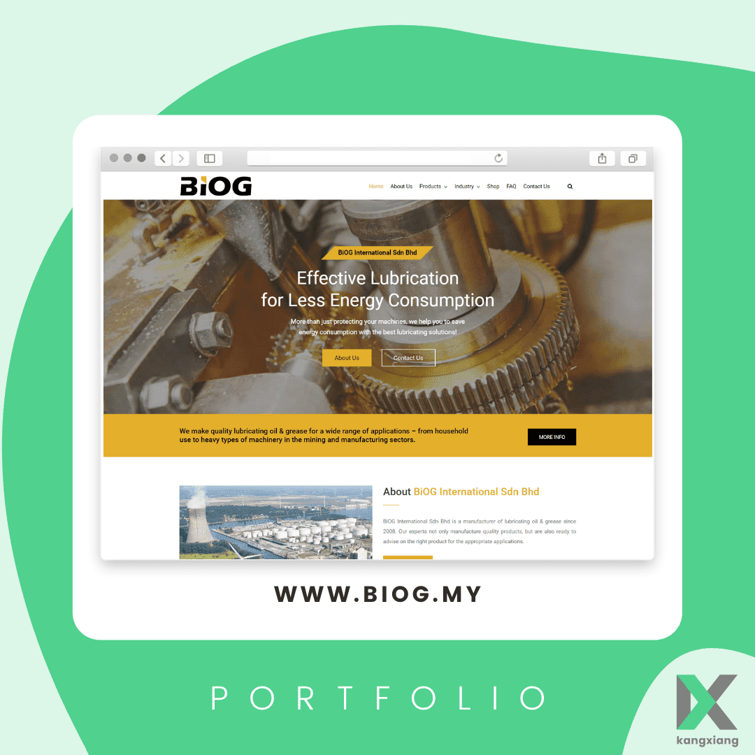 biog corporate website design