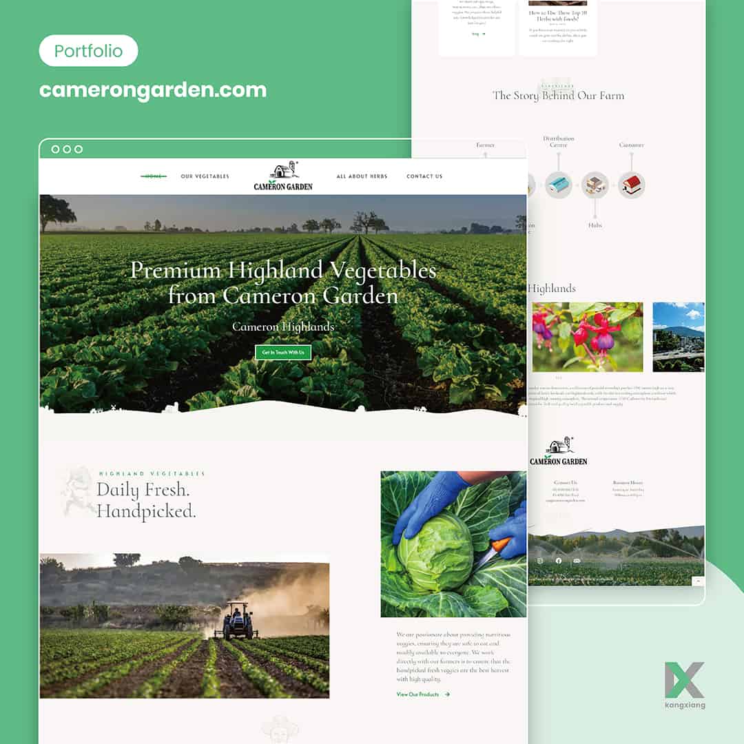 cameron garden website design
