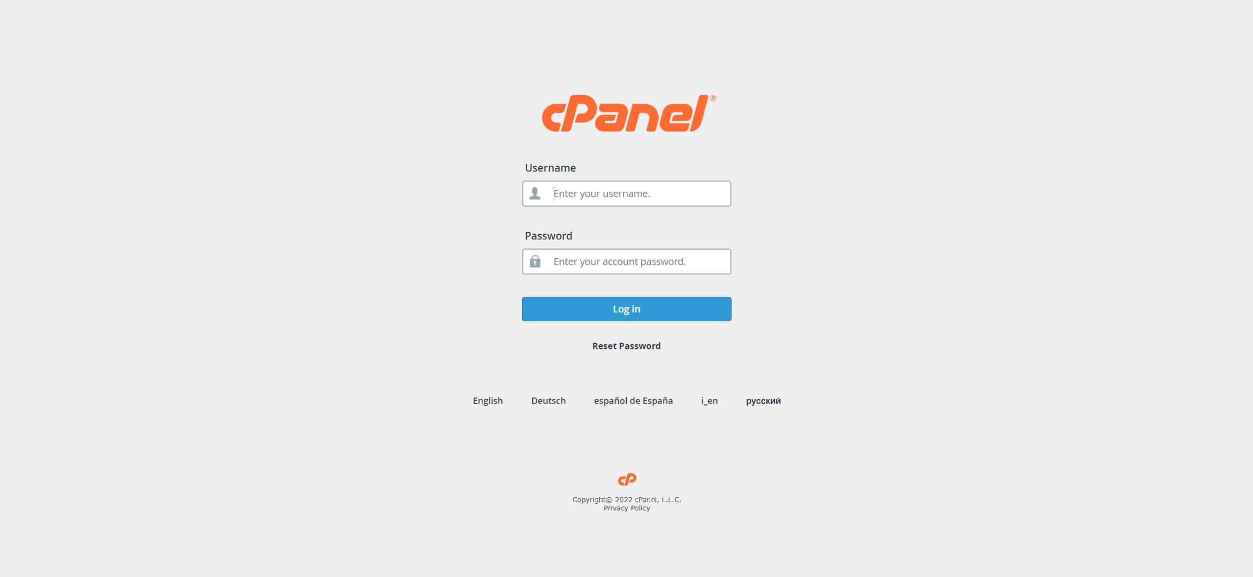 how to change cpanel password