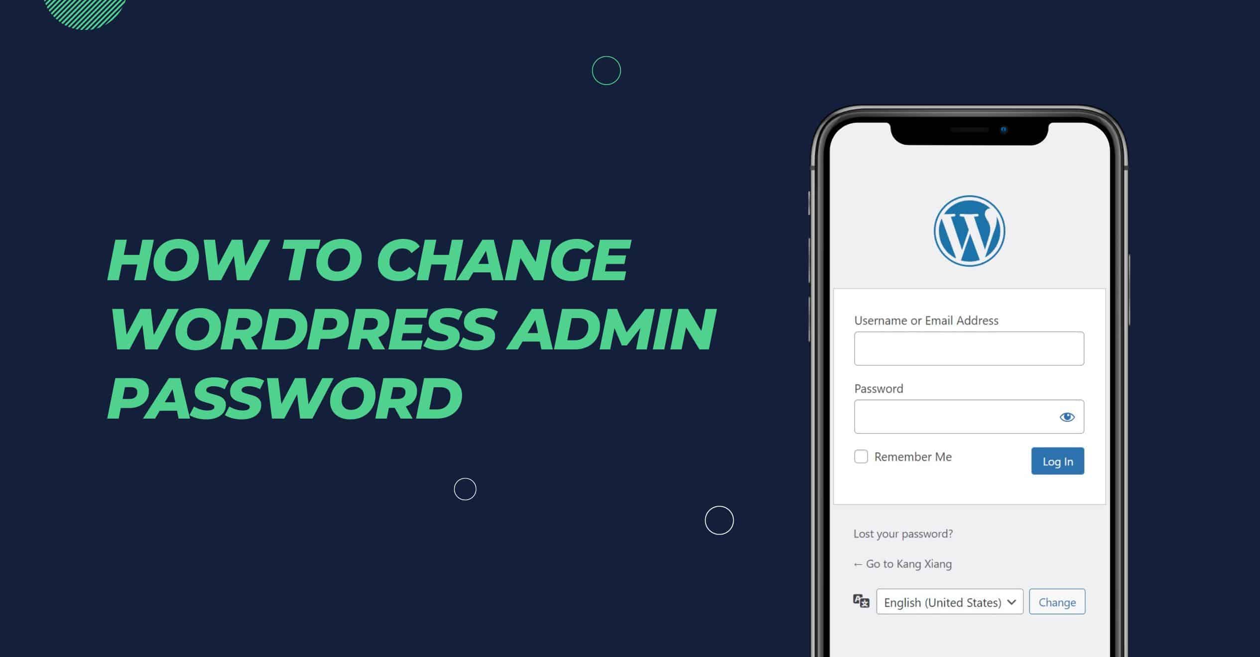 wordpress admin reset password