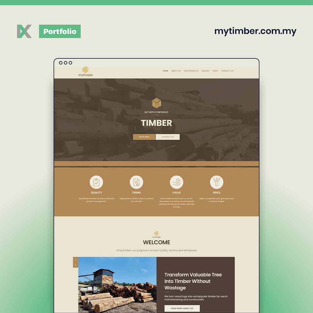 myTimber Website Design Malaysia Portfolio