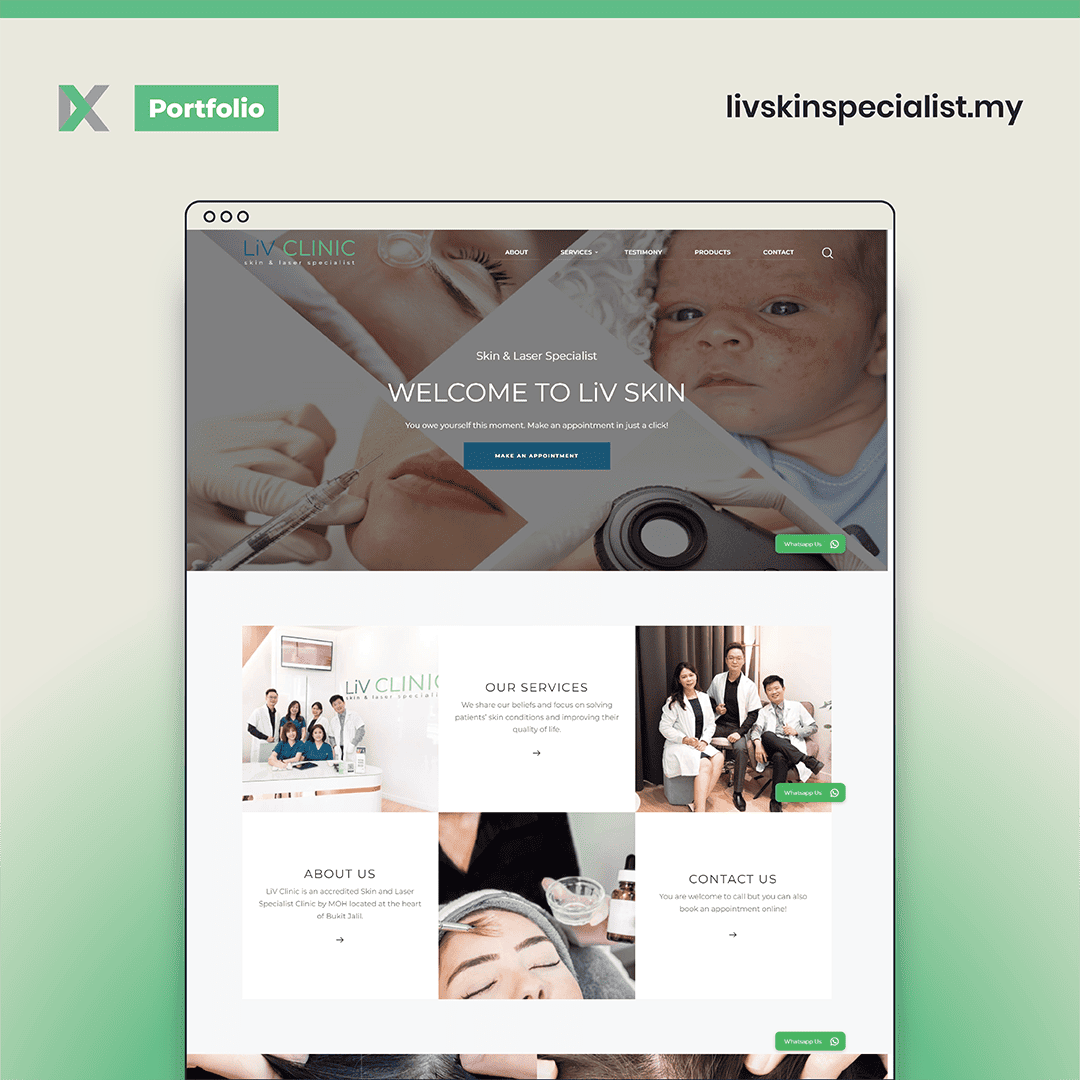 LiV Clinic Website Design Malaysia