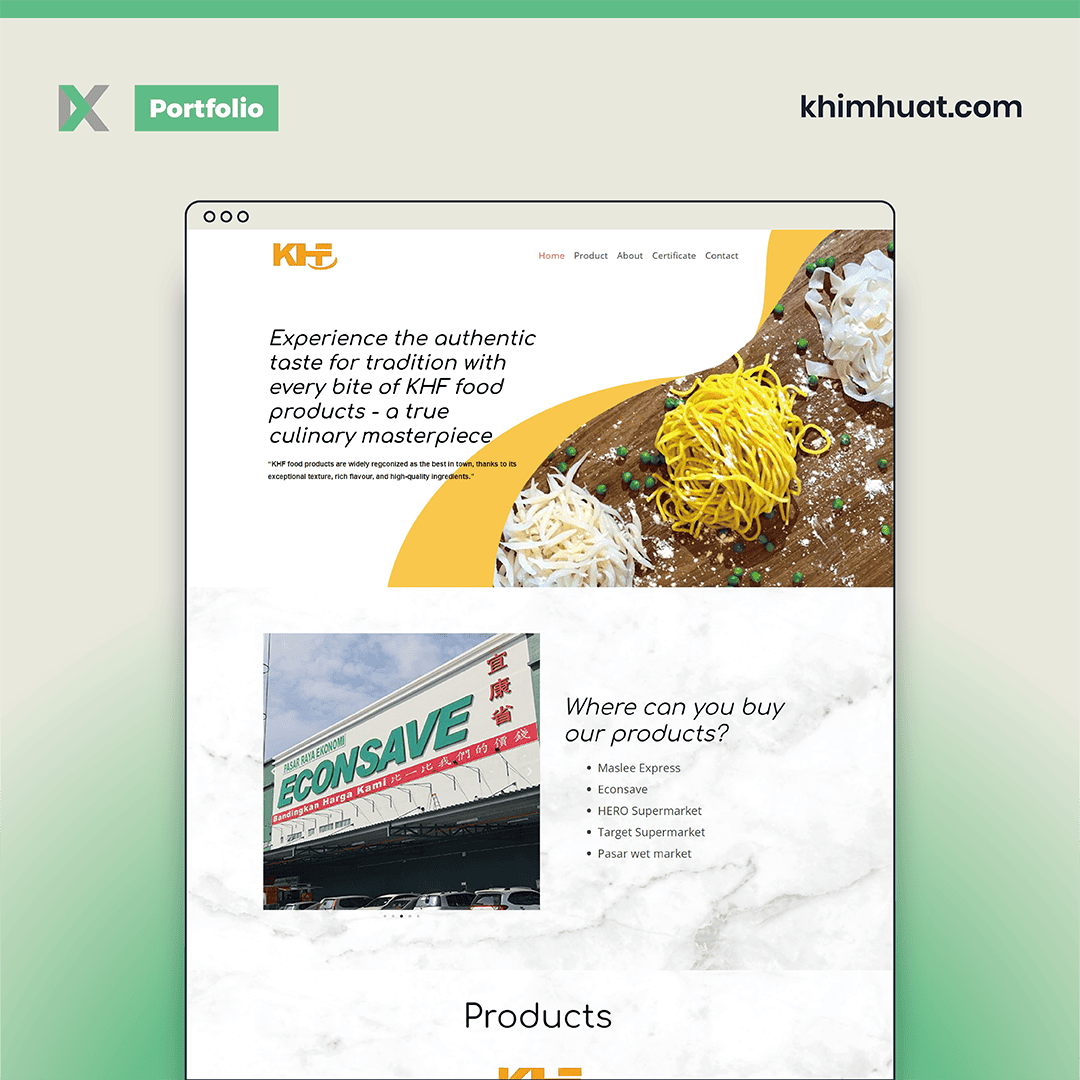 Khim Huat Foodstuff Website Design Malaysia