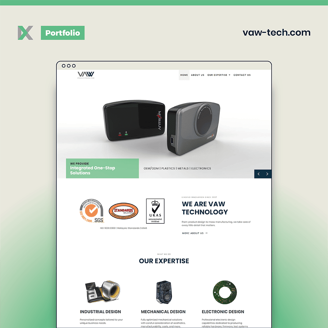 VAW Technology Website Design Malaysia