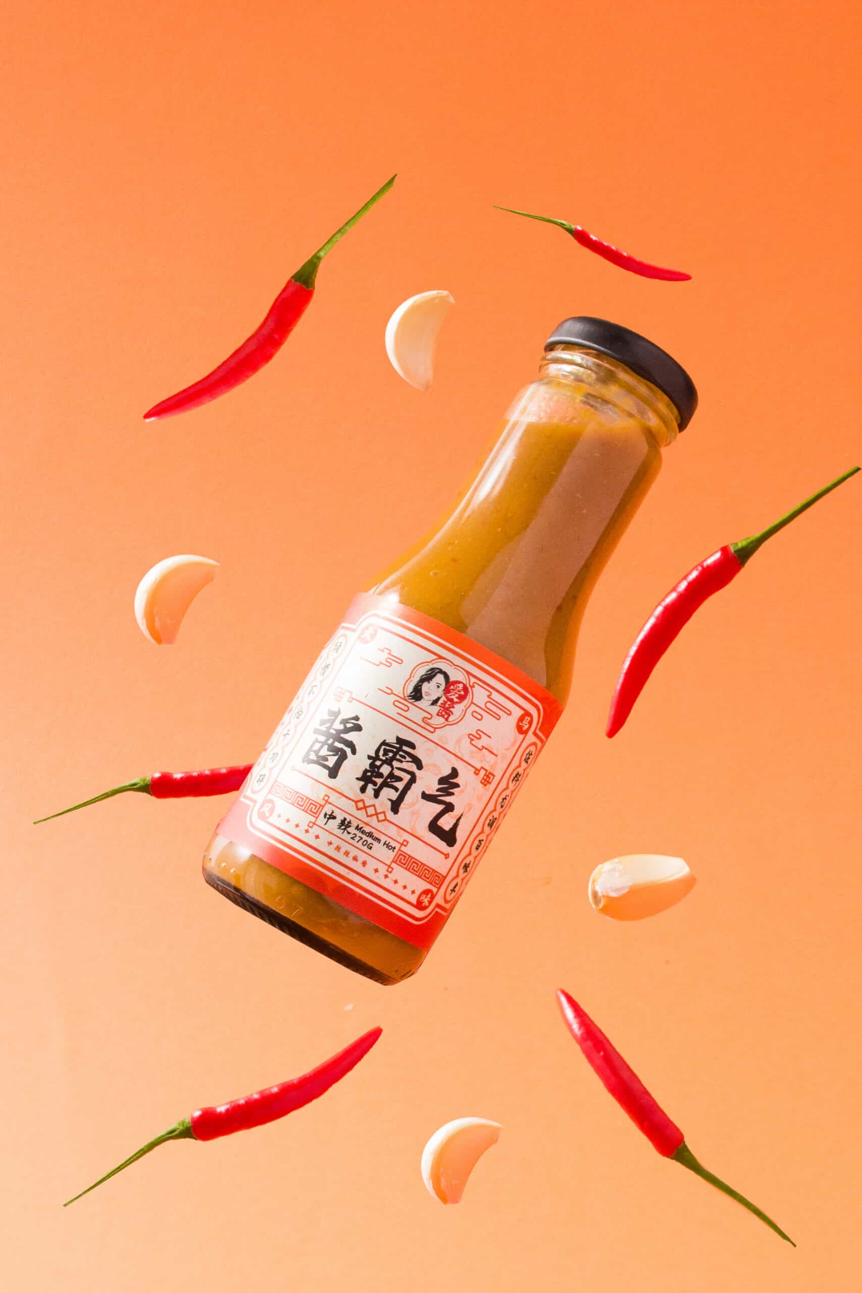 chili sauce product photography