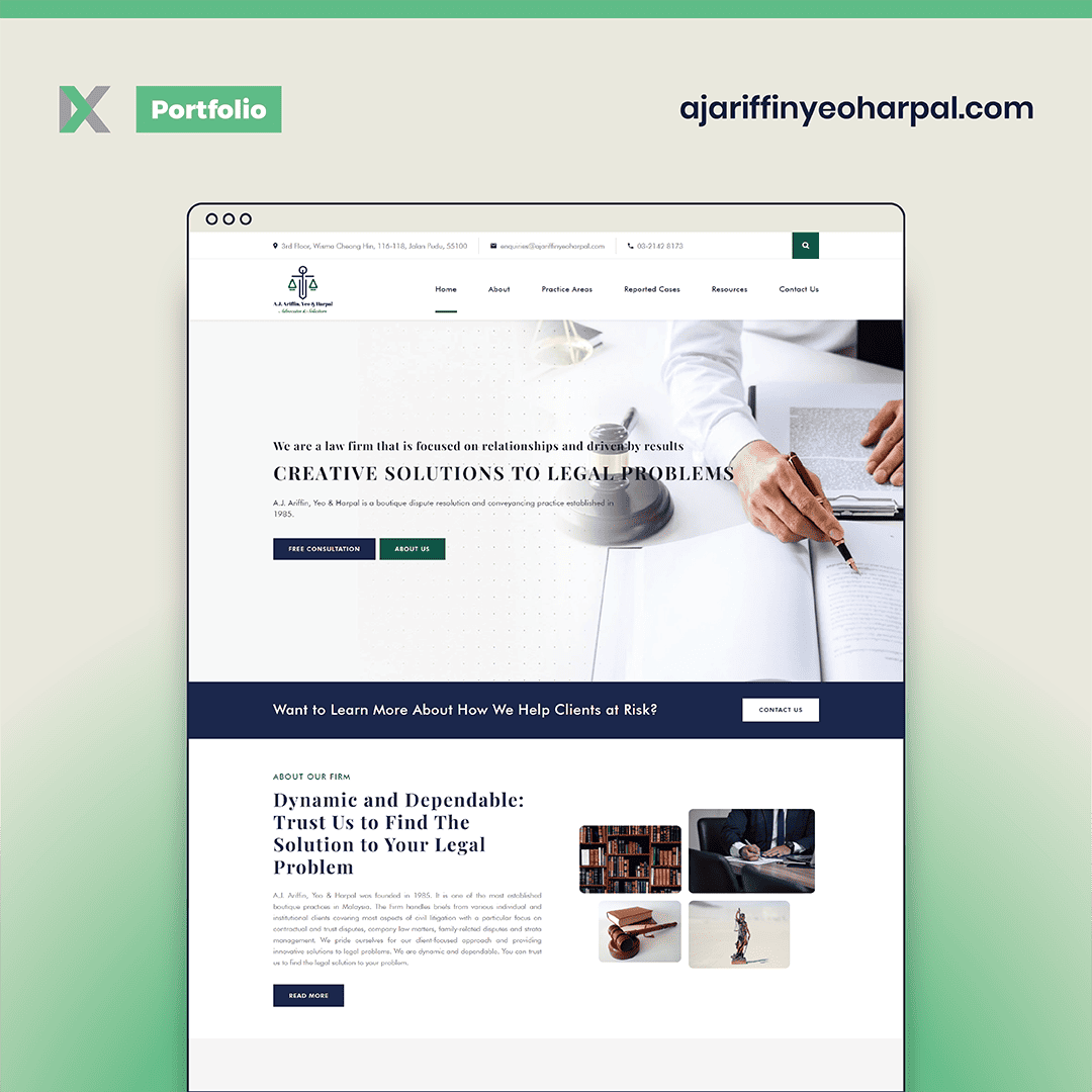 A.J. Ariffin, Yeo & Harpal Website Design Malaysia