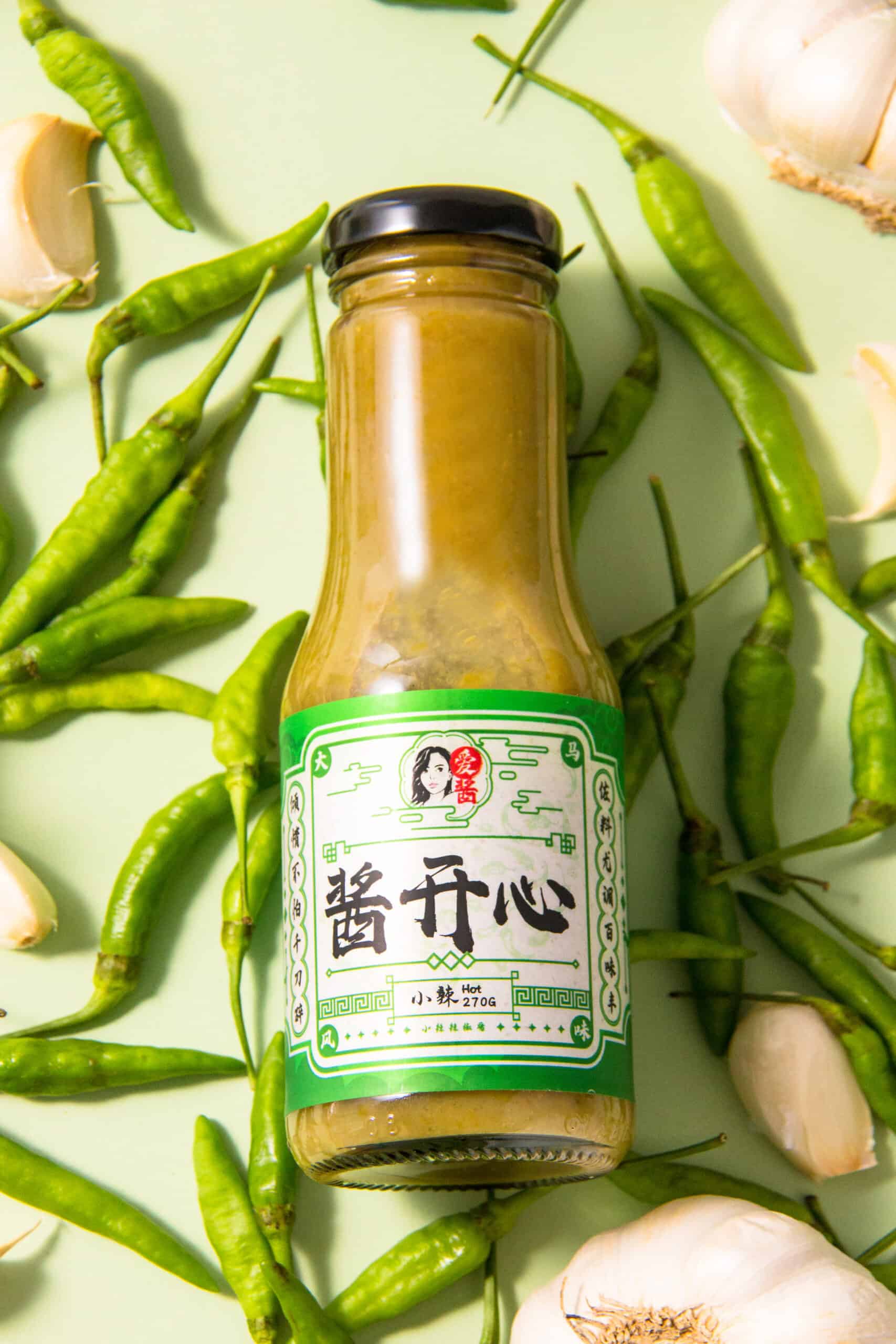 green chilies product photography