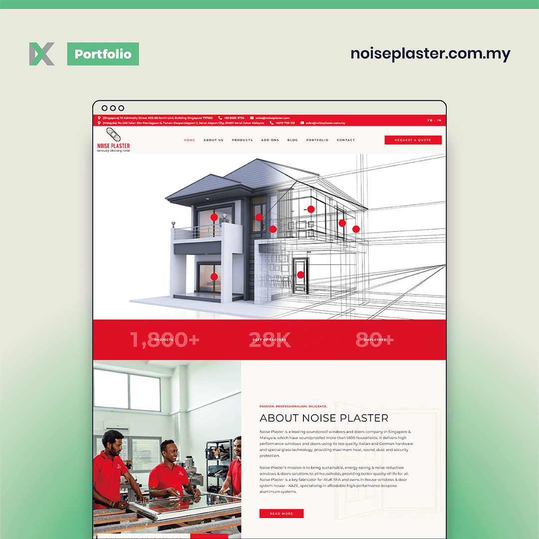 Noise Plaster Website Design Malaysia