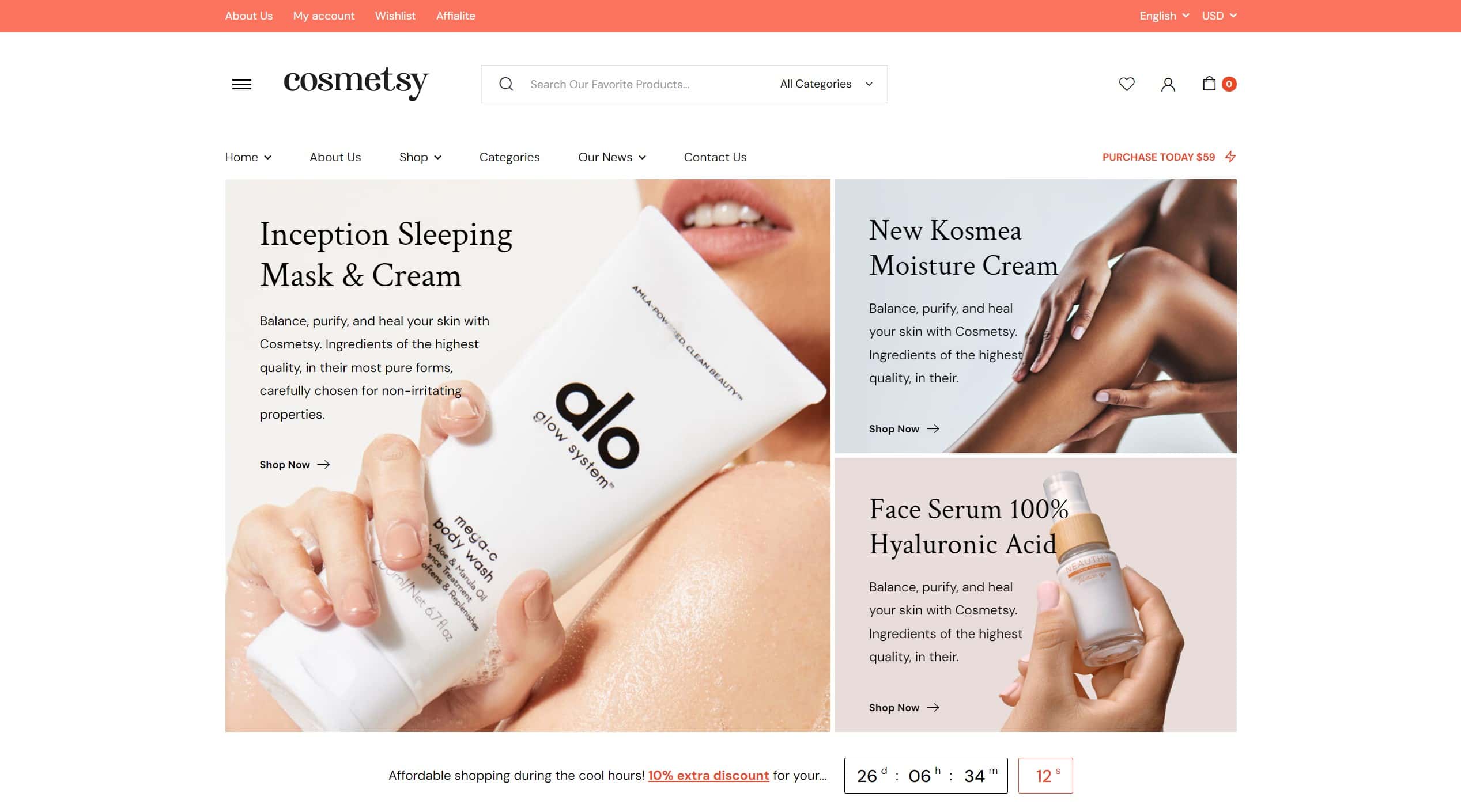 skin care web design kl