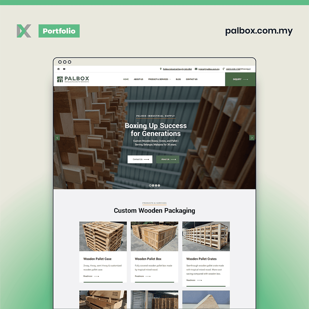 Palbox Industrial Supply Website Design Malaysia