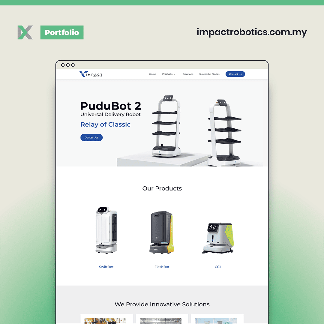 Impact Robotics Website Design Malaysia