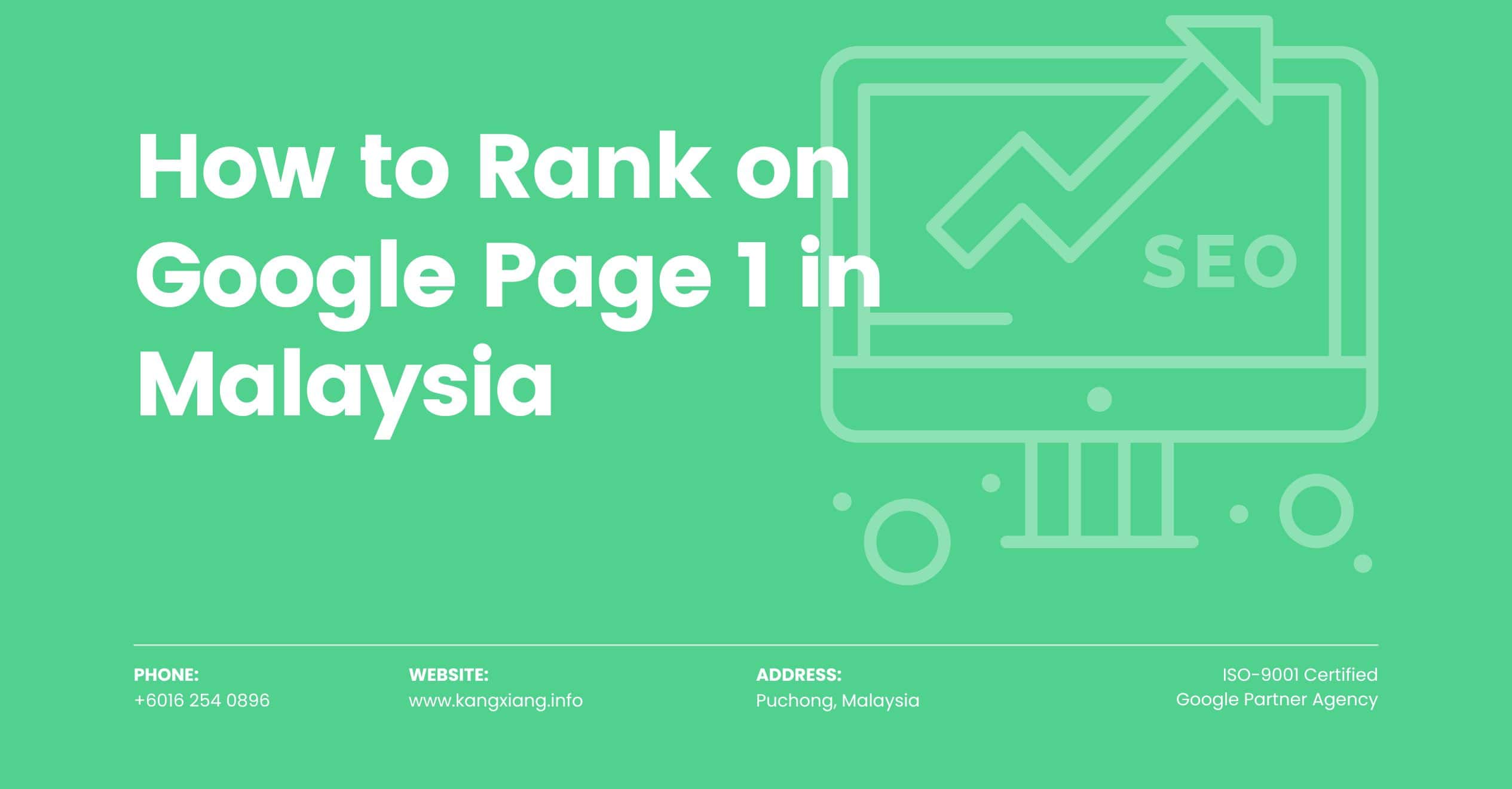 How to Rank on Google Page 1 in Malaysia