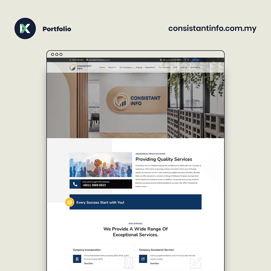 Consistant Info Website Design Malaysia