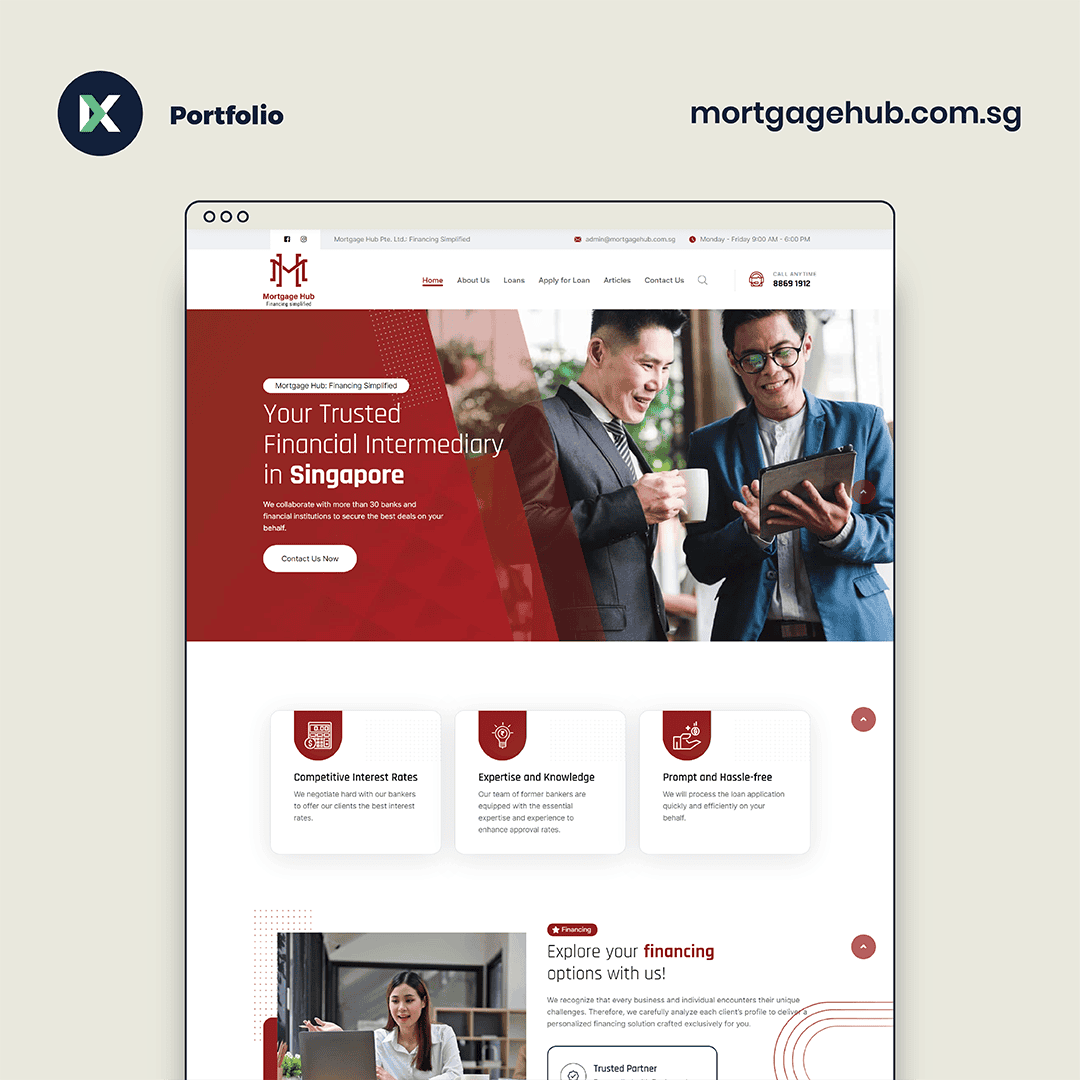 Mortgage Hub Website Design Malaysia