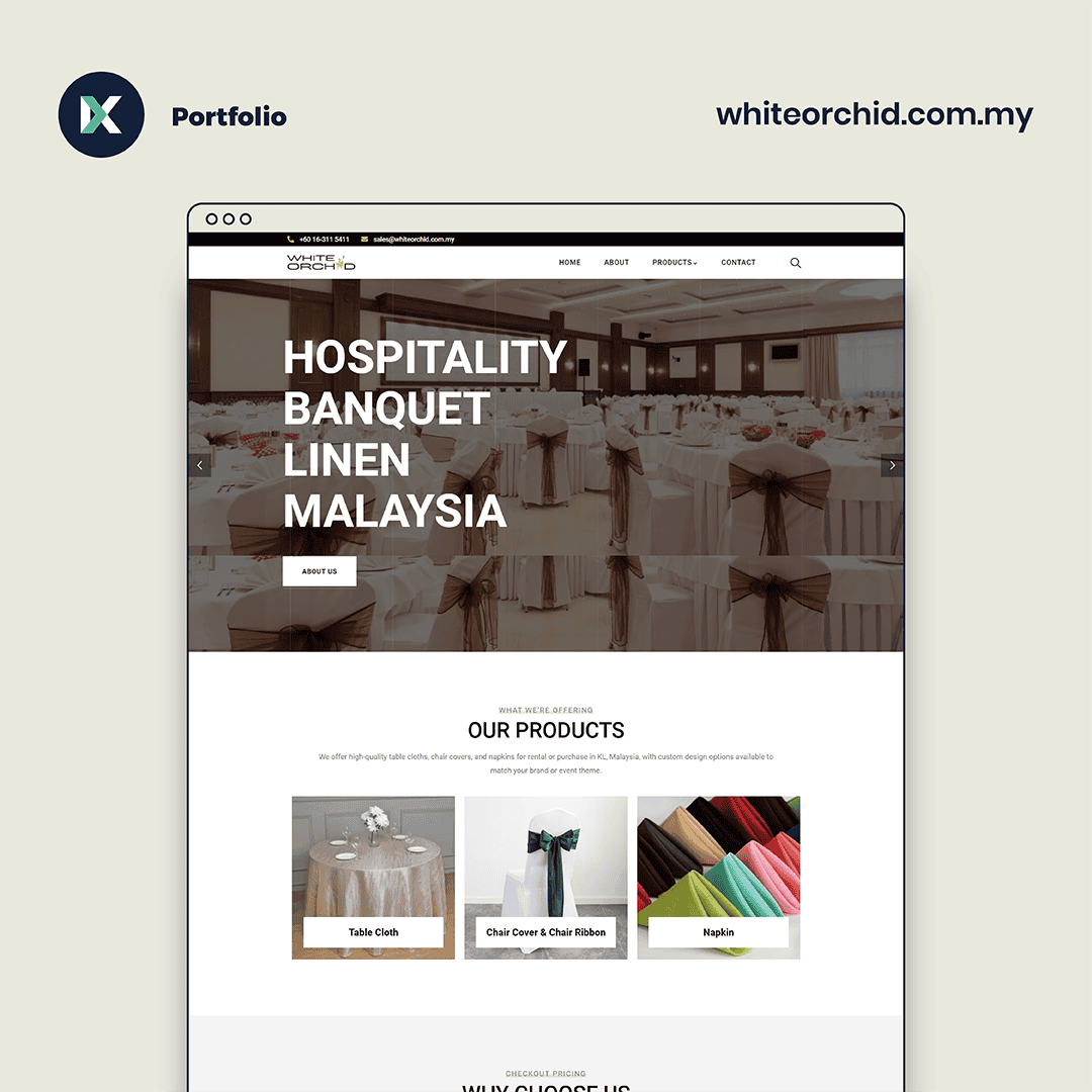 Whiteorchid Couture Website Design Malaysia