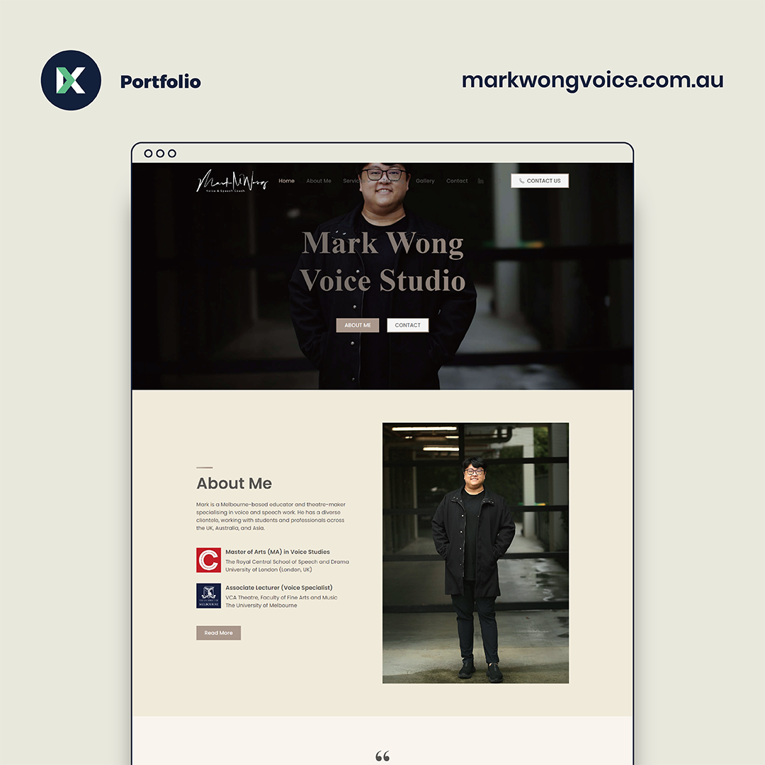 Mark Wong Voice Studio Website Design Malaysia