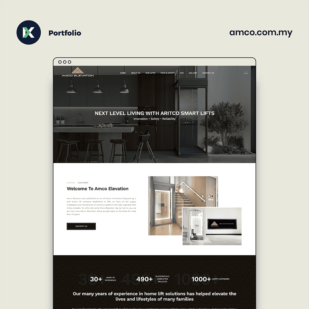 Amco Elevation Website Design Malaysia