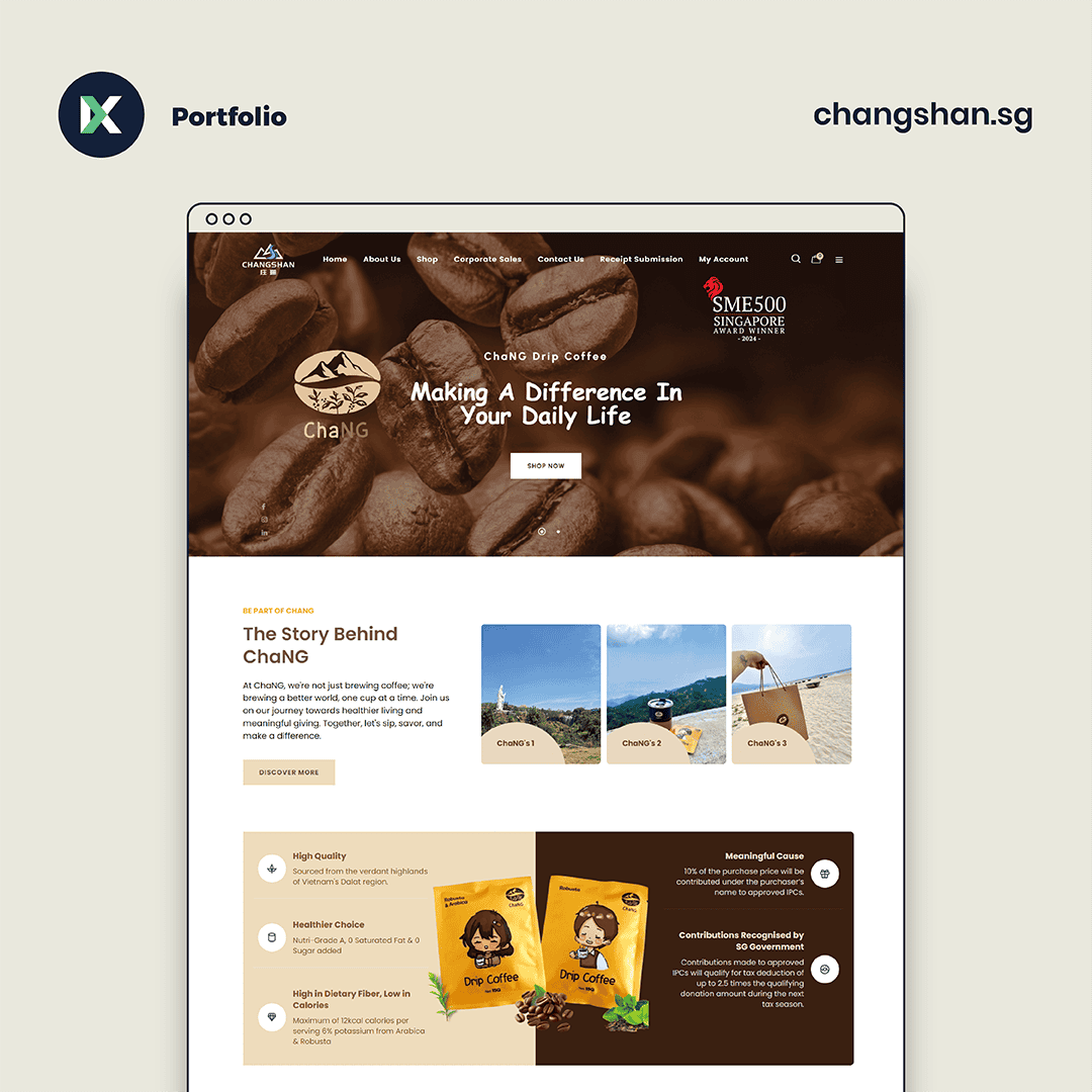 ChaNG Coffee Website Design Malaysia