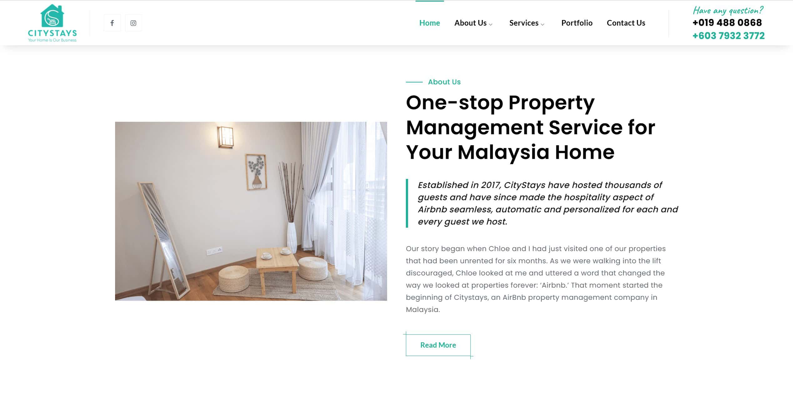 property management website design malaysia