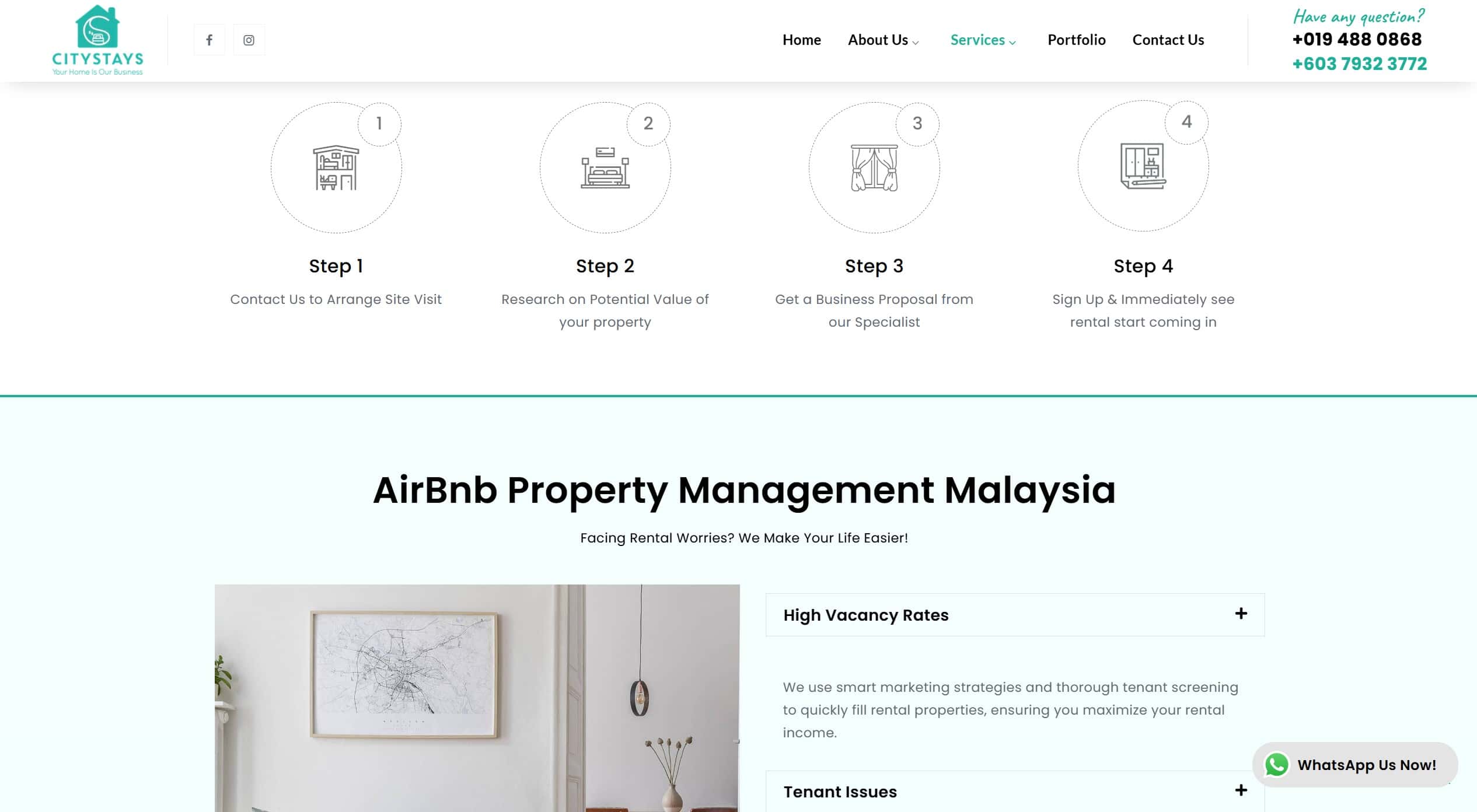 property website services page