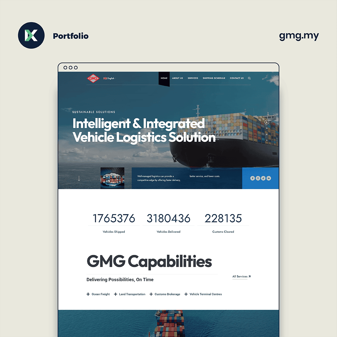 Giga Shipping Website Design Malaysia