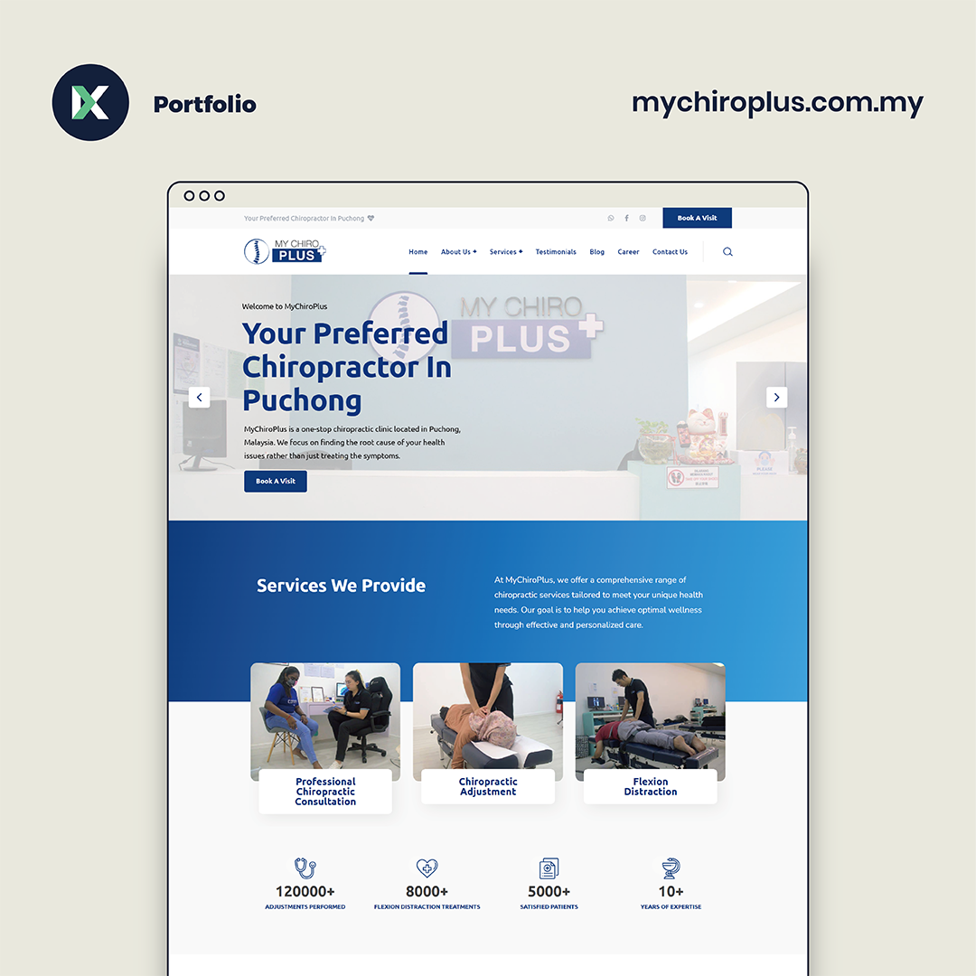 MyChiroPlus Website Design Malaysia