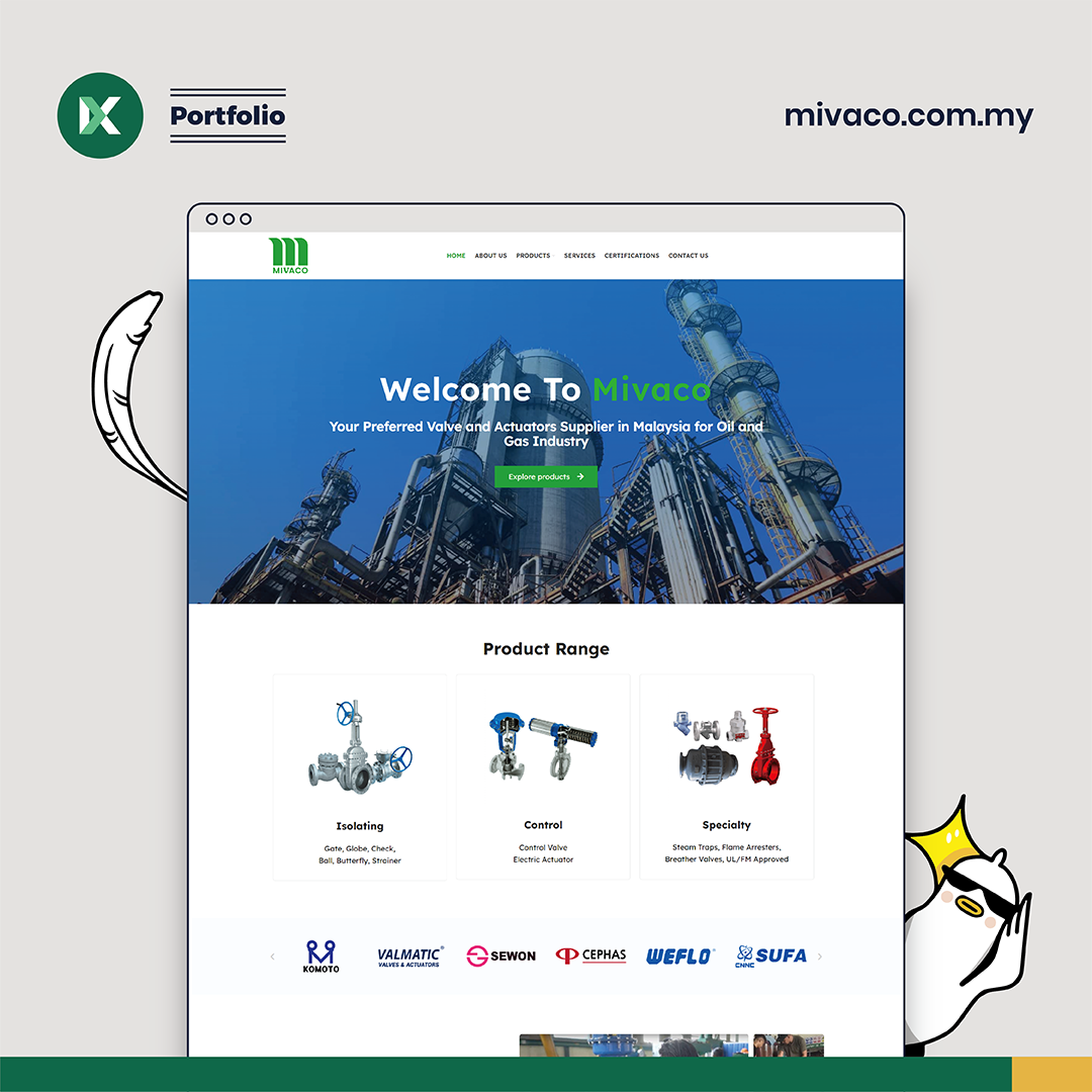 MIVACO Engineering Website Design Malaysia