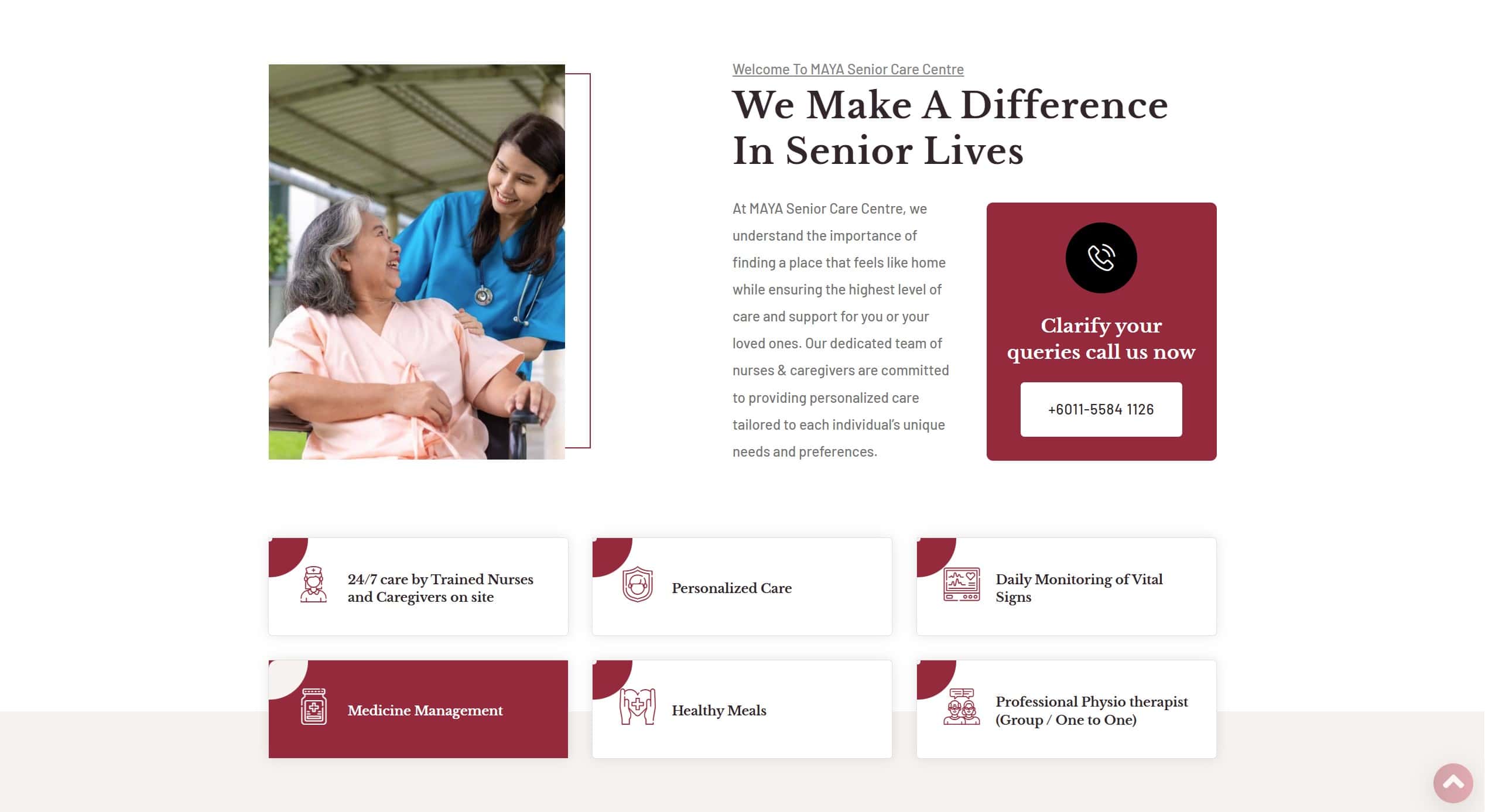 maya elderly home web design malaysia