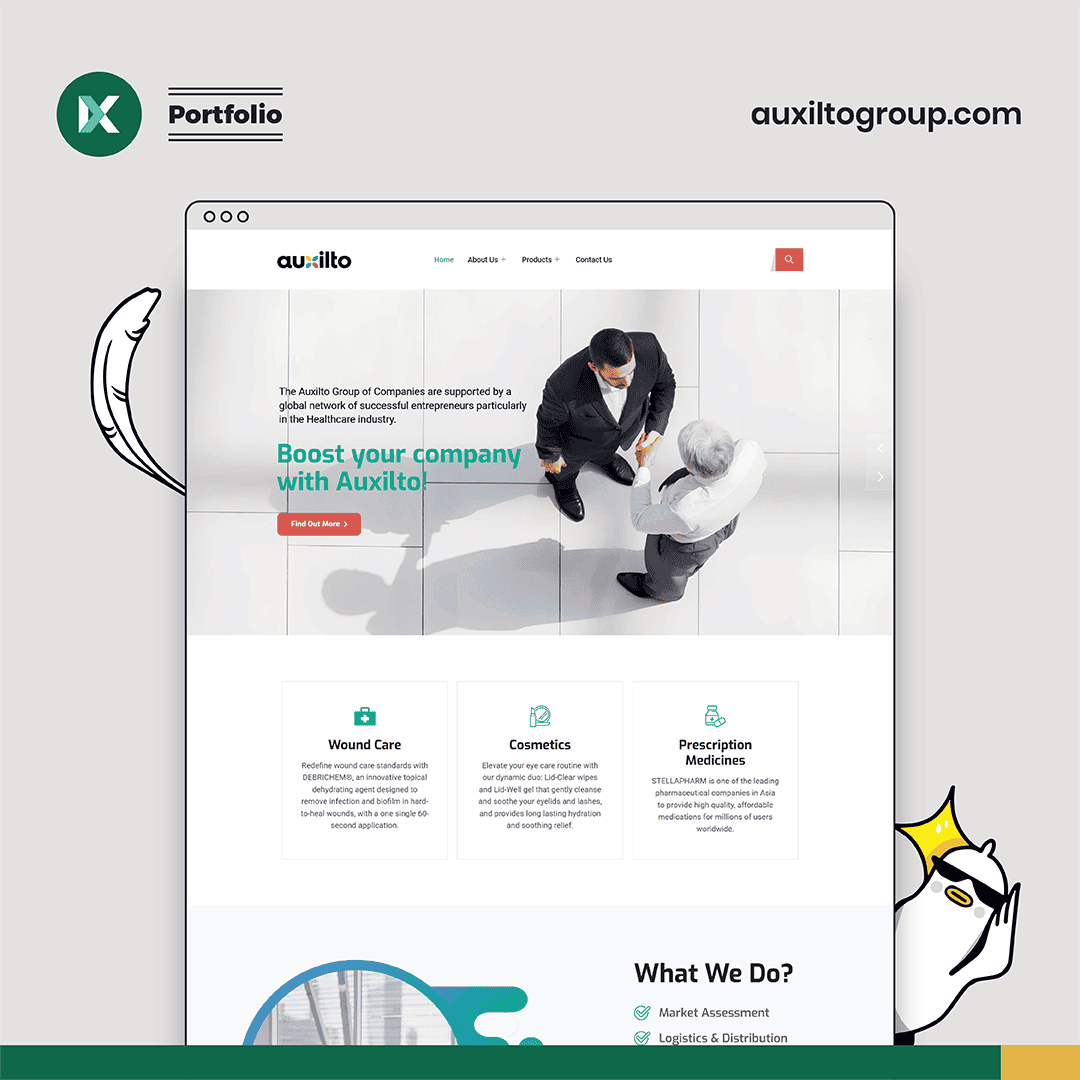 Auxilto Healthcare International Website Design Malaysia