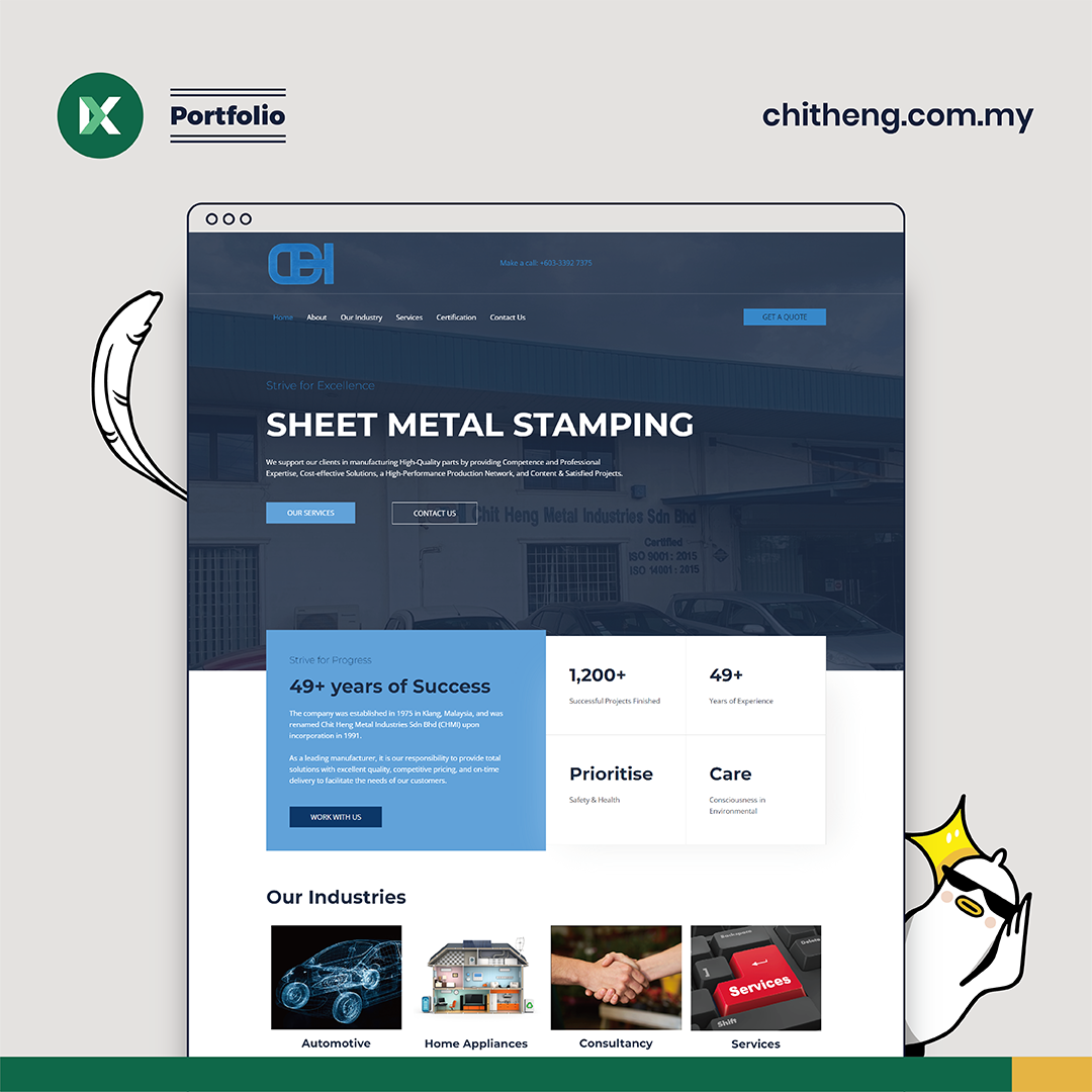 Chit Heng Metal Industries Website Design Malaysia