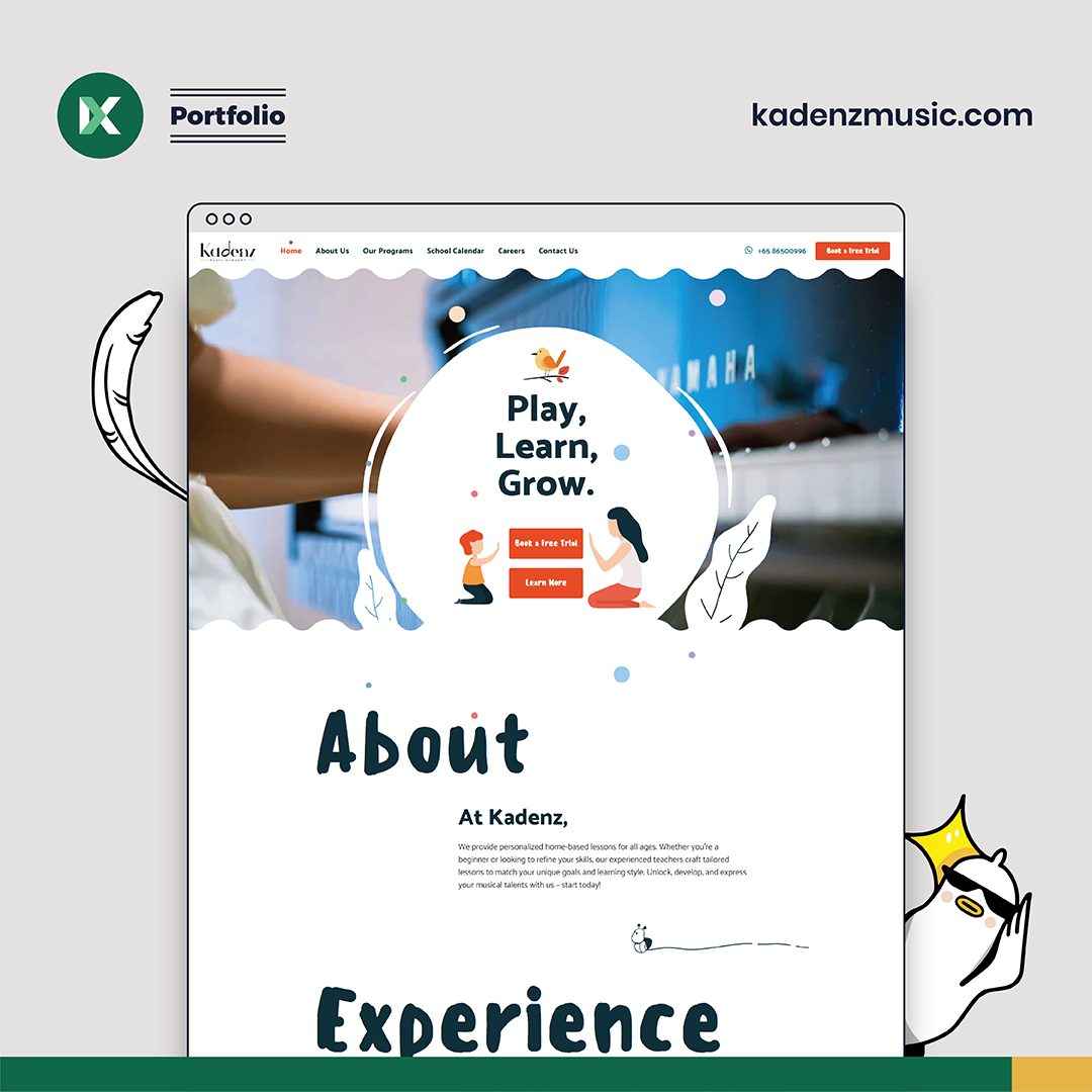Kadenz Music Academy Website Design Malaysia