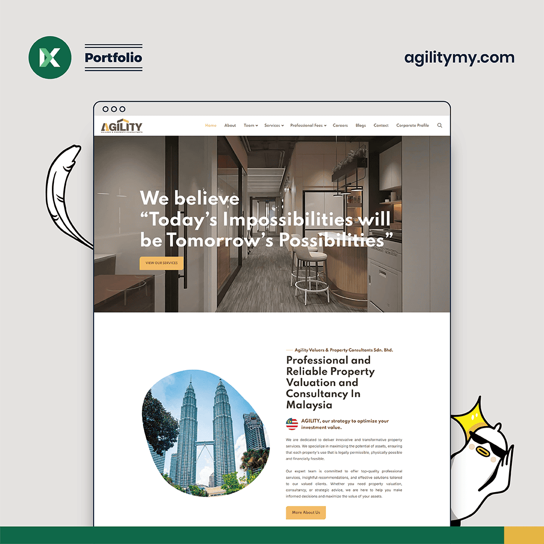 Agility Valuers & Property Consultants Website Design Malaysia
