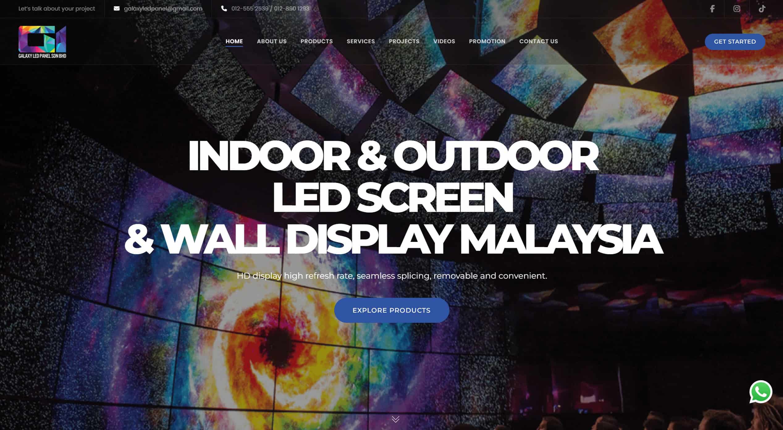 galaxy led website
