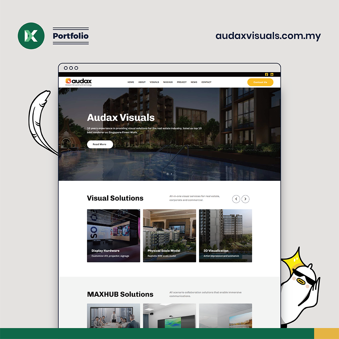 Audax Visuals Website Design Malaysia