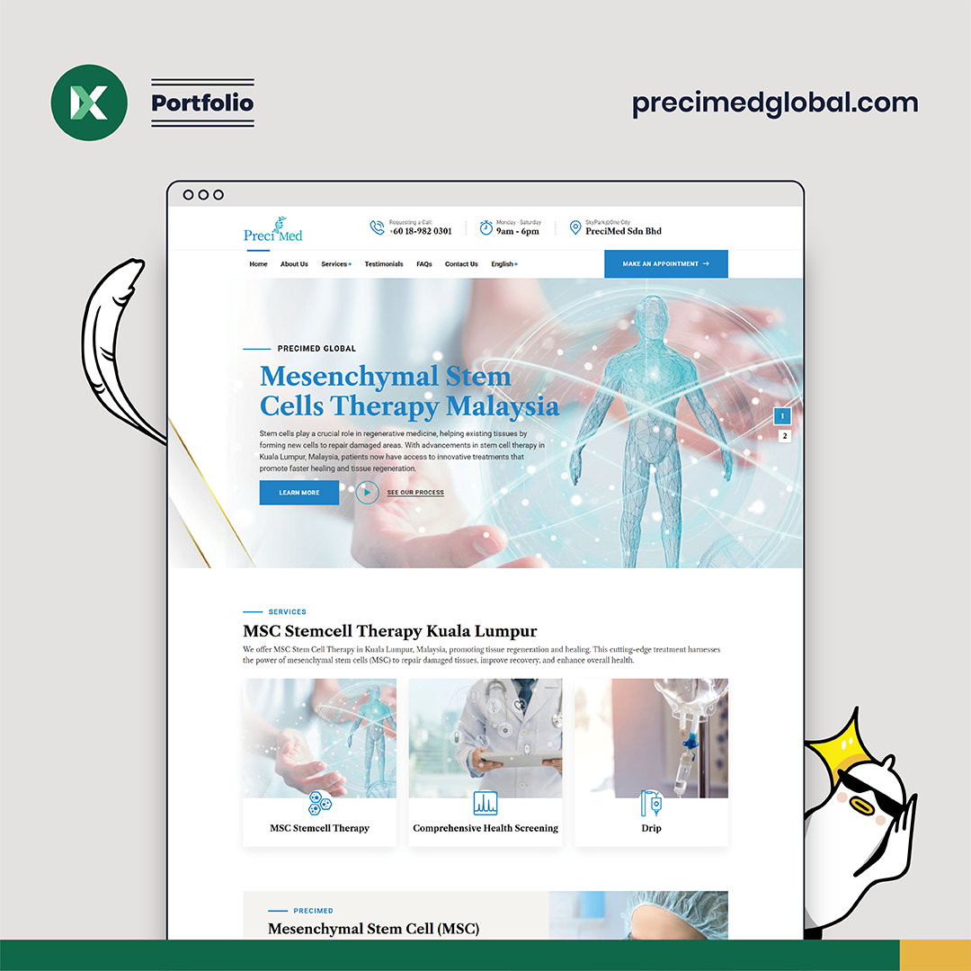 PreciMed Website Design Malaysia