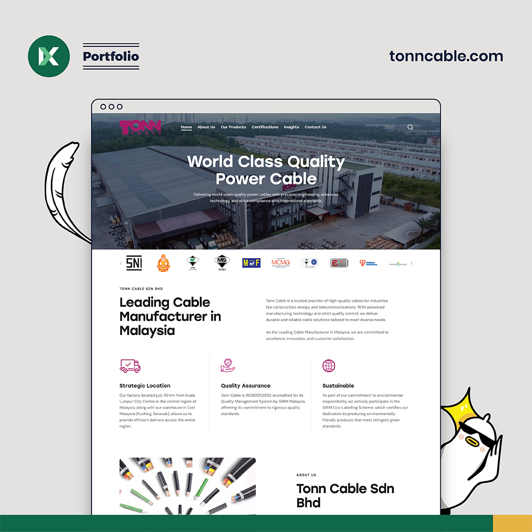 Tonn Cable Website Design Malaysia